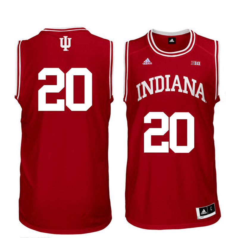 Men Indiana Hoosiers #20 DeRon Davis College Basketball Jerseys Sale-Red
